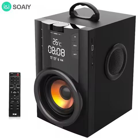 SOAIY Larger power Bluetooth Speaker Portable Column outdoor Loudspeakers Subwoofer computer speaker