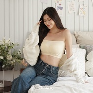 Clouwny Bra Kemben Basic Bandeuau Cup Kemben Foam Removable Import Soft Sexy Underwear