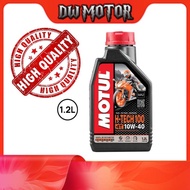 MOTUL HTECH100 H TECH 100 10W40 1.2L LITRE 4T MINYAK HITAM RS150 RSX150 FULLY SYNTHETIC