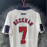 British Authentic 98 England World Cup Jersey No.7 Beckham Home Short-sleeved Retro Jersey 2025 ITAL