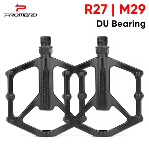 Bicycle Pedals Bearing R27 M29 MTB Road Bike Pedal Platform Ultralight DU Bearing Bicycle Flat Pedal