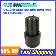 10.8V 2000mAh Rechargeable Battery for Bosch 12VBAT411D-70745 BAT412 BAT412A PS40-2 PS20-2 2 607 336