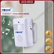 【CLEAR STOCK】 DOOR BELL FOCUS HF-903 ( ASSALAMUALAIKUM ) WIRELESS DOORBELL WELCOME HOME STORE CHIME 