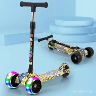 SG 3 Wheeler Cartoon Scooter for Kids from 3-8yrs Height Adjustable LED Lights on Wheel Children's O