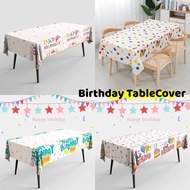 One Time Use Disposable Cute Plastic Happy Birthday Table Cover Decoration Table Cloths Disposable T