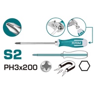 Tua vít bake đóng PH2 PH3 Total dài 200mm chuôi tròn chất liệu thép S2 đuôi lục giác Tô vít chính hã