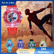 Spiderman Watch LED Light Kid's Watch for Boys Girls Students Analog Watch Kuromi Melody LED Watch