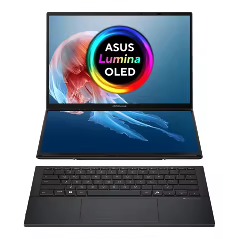 BEST SALES ASUS Zenbook DUO 14" OLED 3K 120Hz Touch Laptop - Intel Ultra 7, 32GB RAM, 1TB Storage, G