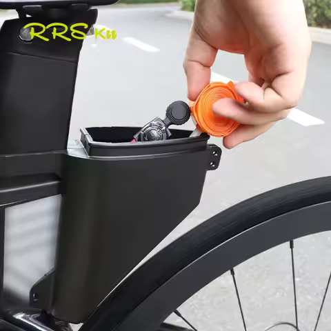 Rear Bike Storage Case with Seatpost Mount, Hard Shell Tube Box for Road Cycling Use, 12.5x14.5cm fo
