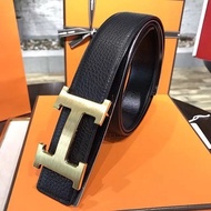 Hermes togo Leather Width 3.8cm Double-Sided Two-Color Use Men's Belt