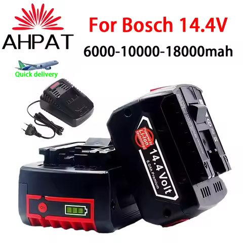 14.4V 6.0Ah for GBH GDR GSR 1080 DDS180 BAT614G Replacement Li-ion Battery Charger Set，Rechargeable 