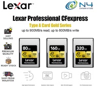 Lexar CFexpress Type A Card GOLD Series 80GB 160GB 320GB Professional GOLD Series