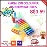 [Bundle of 4 Packs] Xiaomi AA Alkaline Battery ZMI ZI5 Rainbow 1.5V Maxell Cell 7yrs shelf-life Leak Protection