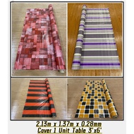 Alas Meja 2.13m x 1.37m x 0.28mm Table Cloth Untuk Night Bazaar Pasar Malam Meja