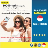 AWEI P89K 10000mAh 22.5W Fast Charging Mini Power Bank Built In Cable Powerbank Digital Display For 