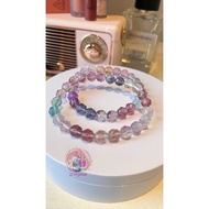 JJ Crystals NATURAL Candy CUTTING DESIGN Fluorite Bracelet|gelang tangan 7MM 切面天然绿彩莹石