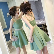 Women's Mesh Stitching Spaghetti Strap Shirt, Slimming Tight Shirt Words