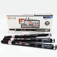 [1 LS = 12 PCS] TECHJOB EXAMINATION GEL PEN TG313-B BLACK 0.5 MM
