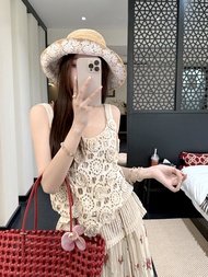 Lace Encounter 3D Rose Knit Vest