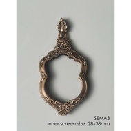 SEMA3Bronze Sema amulet casing 28x38mm Bronze Buddha Frame Small Print 28x38mm