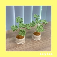 [Crochet-Real Photo] 4-leaf clover plant pot made of wool, hand-crocheted