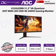 AOC U32G4ZMN 31.5" VA Quantum DOT MINI-LED UHD 4K 240HZ Gaming Monitor
