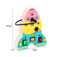 Montessori Busy Board ของเล่นเด็กสวิตช์ไฟ Led จําลองพวงมาลัยรถกิจกรรมการเดินทาง Sensory เกมของเล่นเพ