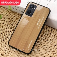Softcase Glass Kaca  OPPO A76 / A96 - Casing Hp - J68 - Pelindung hp OPPO A76 / A96 - Case Handphone - Pelindung Handphone OPPO A76 / A96