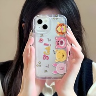 Photo frame airbag soft case for iphone 14promax 11 13 12 8 7Plus X XS Max fashion Winnie the Pooh cover