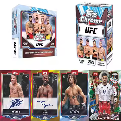 Genuine 2025 TOPPS UFC Chrome Value Mega Box Ultimate Fighting Official Authorized Celebrity Collect