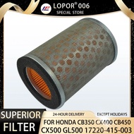 Lopor Moto Air Filter Intake For Honda CB350 86-89 CX400 EC 82-84 CB450 PC17 86-88 CX 500 78-84 GL50