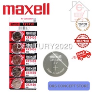MAXELL CR2450 Lithium Battery Original 5pcs/Card 3V Coin Cell Battery