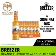 [1 CASE] BREEZER Orange Flavoured Alcohol Drink - 275ml / 27.5cl, 4% ABV - Zesty Orange Ready to Dri