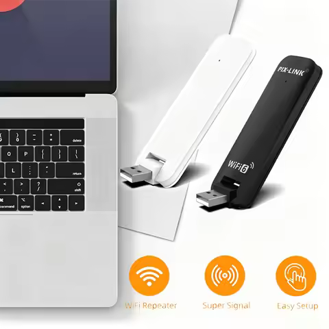 PIX-LINK UE08AX 900Mbps WiFi 6 Repeater USB Extender Wireless Router Home Office Wireless WiFi Adapt
