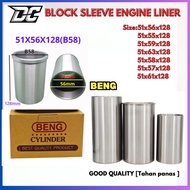 (51x56x128/51x55x128/51x59x128/51x58x128) Cylinder LINER Enjin Block Sleeve (Tukir Blok) Sarung