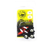 Tackle Tactics TT Big EyeZ Jig Head 1/4 oz 3/0 Black Glow EyeZ (5000)