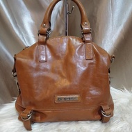 tas kulit seken kh design top handle bag preloved