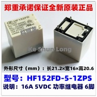 FreeShipping100%NewOriginal HF152FD 5-1ZPS HF152FD/5-1ZPST 16A 5VDC Power Relay 6PINS