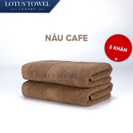 Bộ 5 Khăn Nhỡ 40x80cm LOTUS TOWEL 100% Cotton Cao Cấp Mềm Mịn Thấm Hút Không Ra Màu