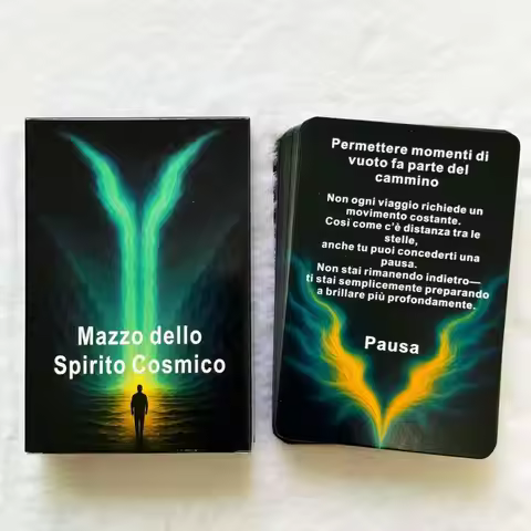 Italian Oracle Deck, Message Cards for Reflection & Inner Clarity, Cosmic Spirit Oracle Deck, 12x8cm