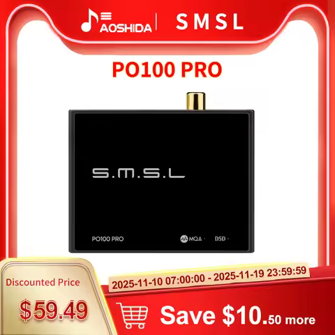 SMSL PO100 PRO USB Digital Interface MQA Decoding XOMS XU316 DSD64 Optical Coaxial DSD512 I2S Output
