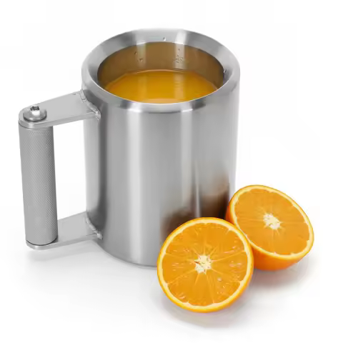 10kg Stainless Steel Dumbbell Cup Anti-Slip Heavy Duty Weighted Mug Wear Resist Fitness Pranks Coffe