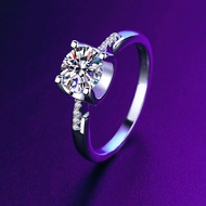 Moissanite diamond ring, 5mm, 6.5mm, 8mm engagement ring GRA Kann Jewelry FY-108