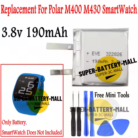 USPS Polar 190mAh Battery EVE 352826 / HOME 322826 For Polar M400 M430