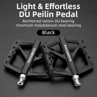 ROCKBROS Bicycle Mountain DU Bearing Lock Pedal Nylon Bike Pedals Aluminum Alloy Widen Area Ultralight Cycling Accessories