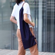 輕巧絨裡防潑水球拍袋 - 軍藍x椒紅|羽毛球/壁球拍專用