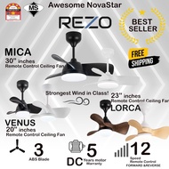 REZO VENUS 20” / MICA 30” / Lorca 23” Mini Baby DC Motor Ceiling Fan with LED/ DC ceiling Fan