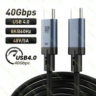 40Gbps Thunderbolt 4 USB4.0 Cable 1m Thunderbolt3 Type C Fast Charger Cable 240W Data Transfer USB C