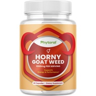 Pure Horny Goat Weed Extract with Maca Powder 60 Capsules – Immune Support – Helps Increase Drive and Stamina Booster for Men and Women Tongkat Ali Plus L-Arginine Increases Energy