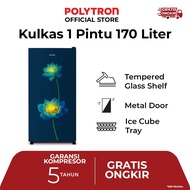 POLYTRON Kulkas 1 Pintu 170L Beauty Steel PRB 177LB